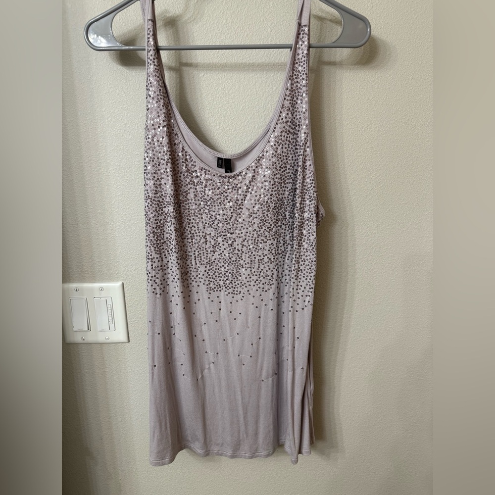 Maurices Purple Sequin Sleeveless Tank Top